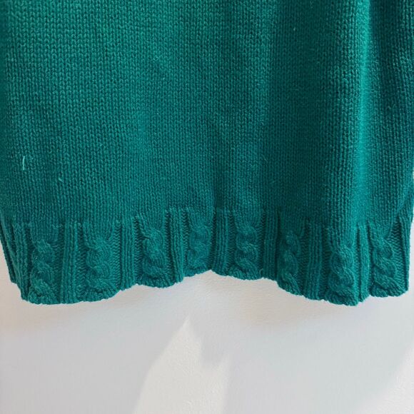 Forenza Sweater Vintage 80's 90's Oversized Cable Knit Green Women's Size Medium - Picture 8 of 9